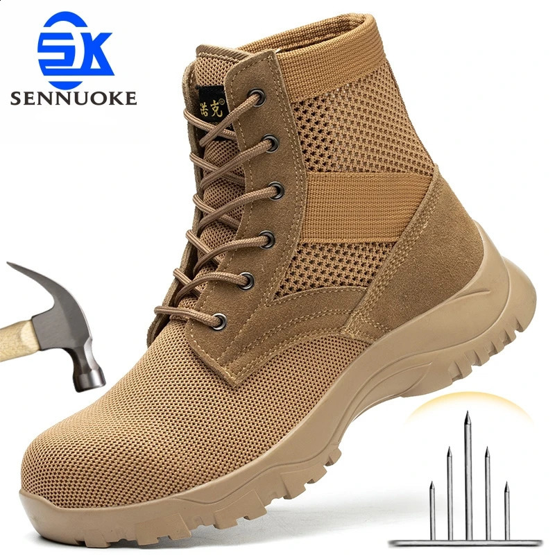 Shoes Boots Man SteelToe Cap for Work Lightweight Safety New Tennis Industrial Security-Protection 240904