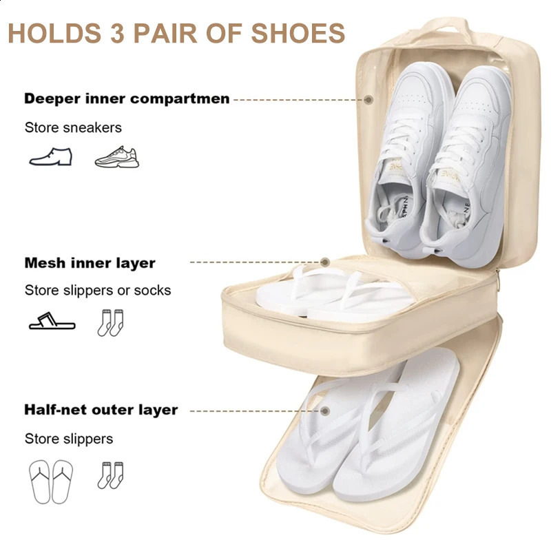 Portable travel shoe bag multifunctional underwear storage 240906