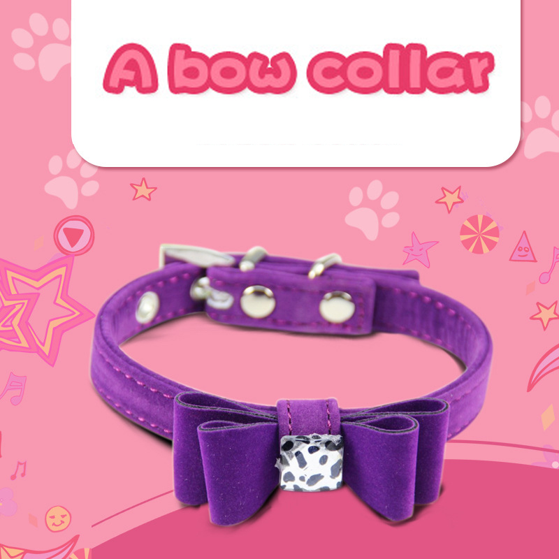 Pet collar personalized bow pet cat collar plush soft suitable for pets to wear is the perfect gift for pets