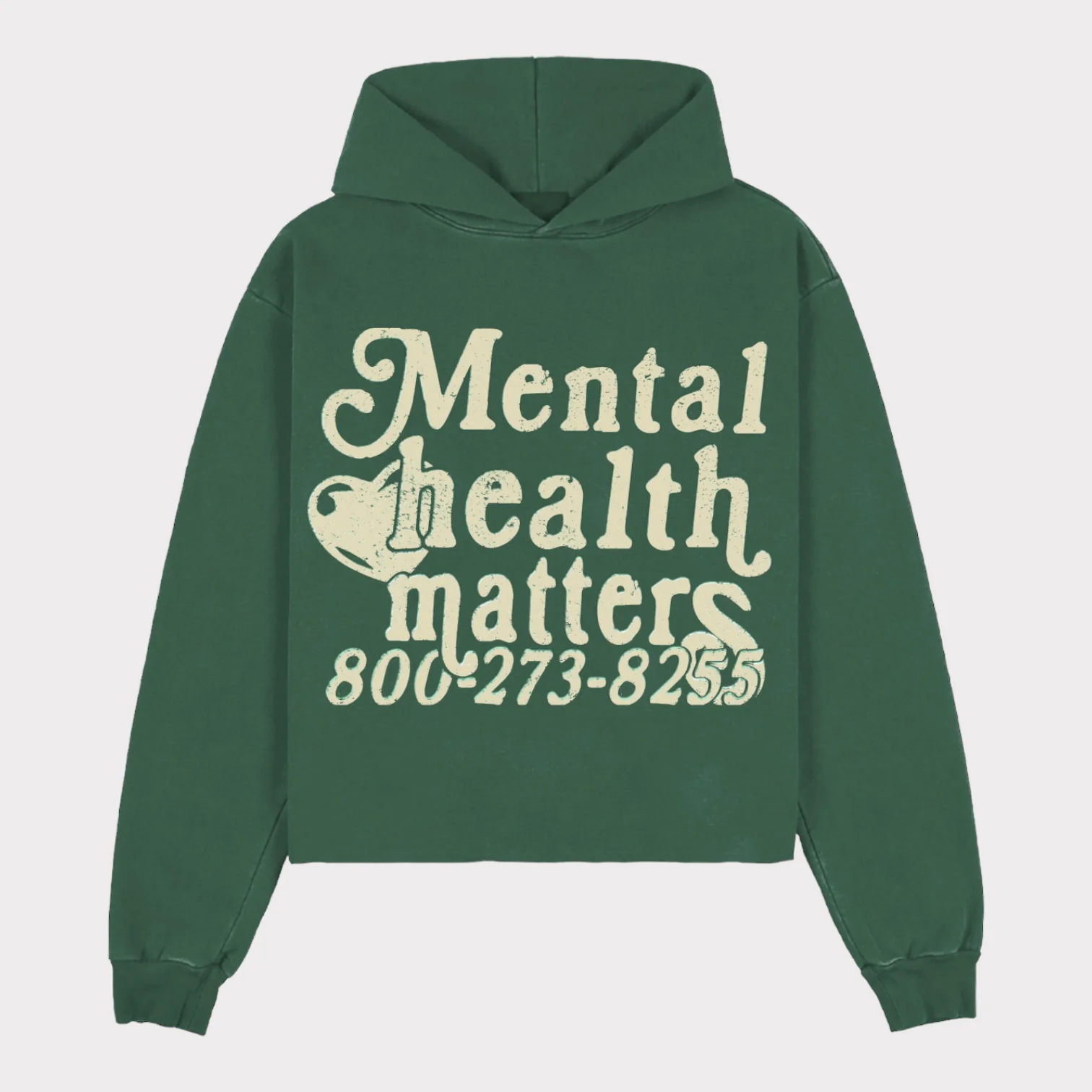 Men's Hoodies Retro Street Mental Health Matters Hoodie And Women's Long-sleeved Casual Loose Couple's Clothing Sweatshirts