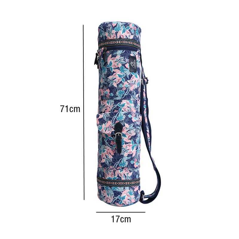5 colors printed yoga bag portable exercise mat bag Pilates mat backpack fitness dance mat cover W240906