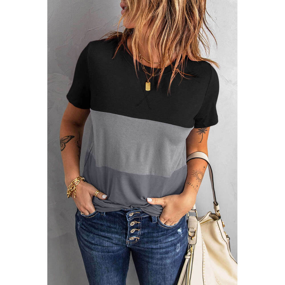 2024 Spring/Summer New Short Sleeve T-shirt Women's Loose Versatile Top Colored