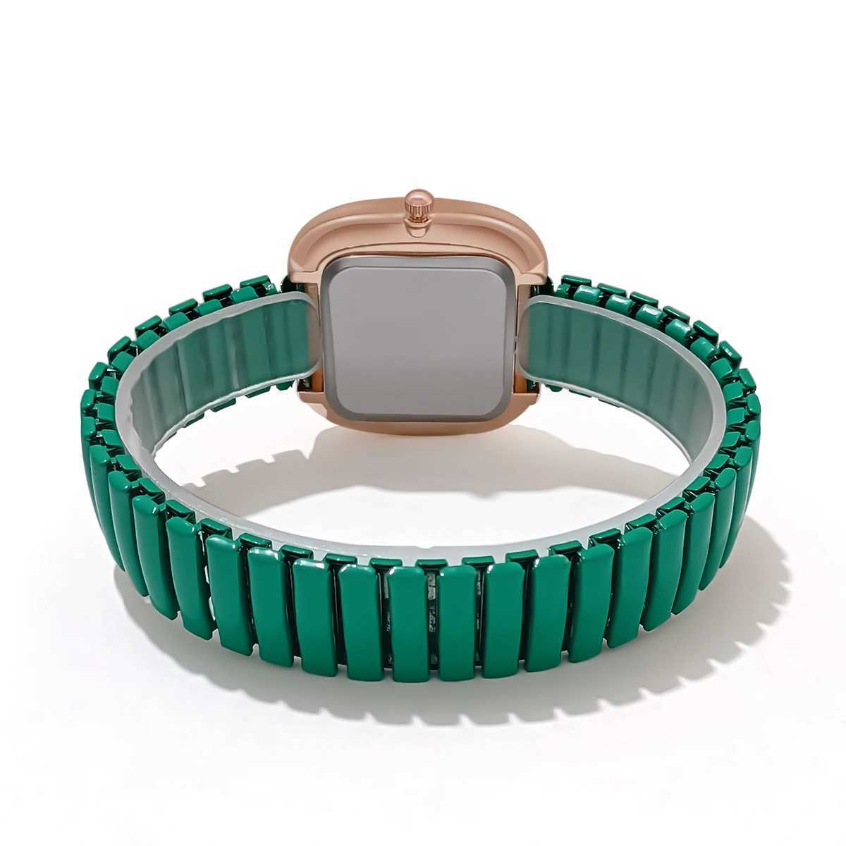Womens Fashion Business Diamond Elastic Strap Quartz Watch W240902