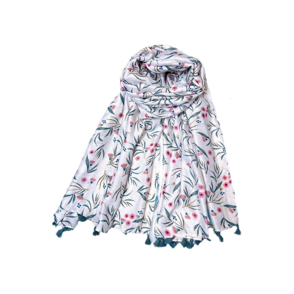 Spring and Autumn Fresh Literary Cotton and Hemp Scarf Women's Korean Edition Silk Scarf Summer Chiffon Scarf Shawl Sunscreen Beach Scarf