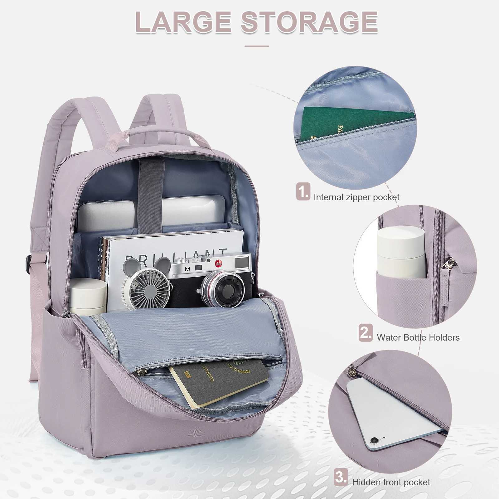 Backpacks for Women Versatile College Daypack Casual Student Schoolbag Waterproof Large Capacity Travel Backpack Laptop Bag 240906