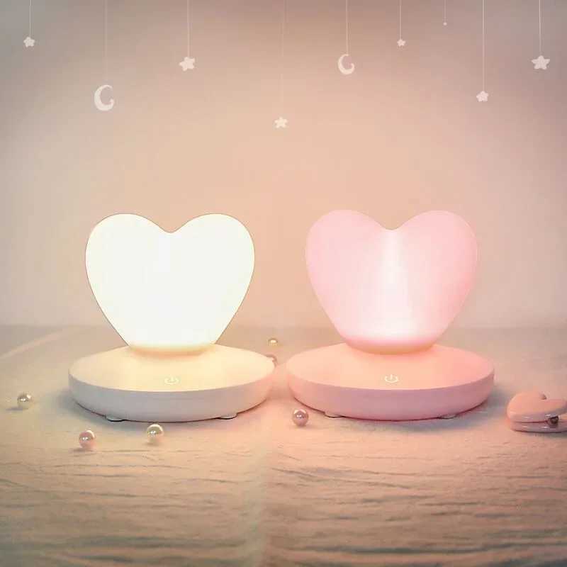 USB Charging Romantic Love Heart LED Night Light Touch Control Desk Light Used for Valentines Day Anniversary Gift Home Decoration W240816