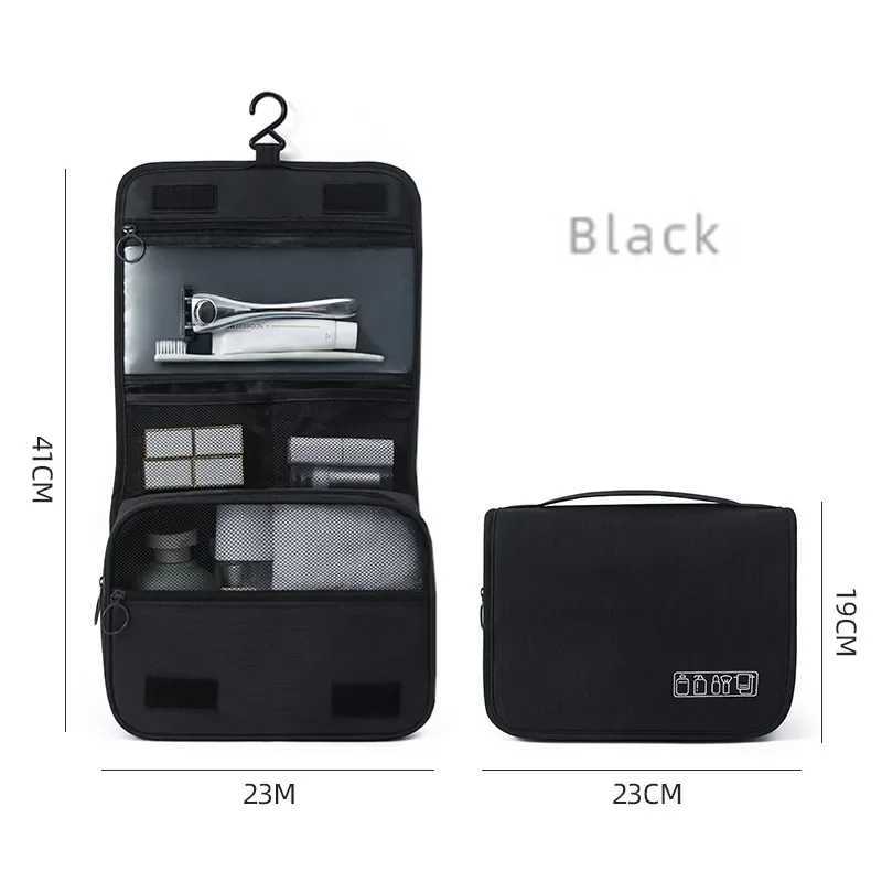 Oxford fabric mens business portable storage bag toilet organizer womens makeup bag waterproof hanging travel washing bag W240905