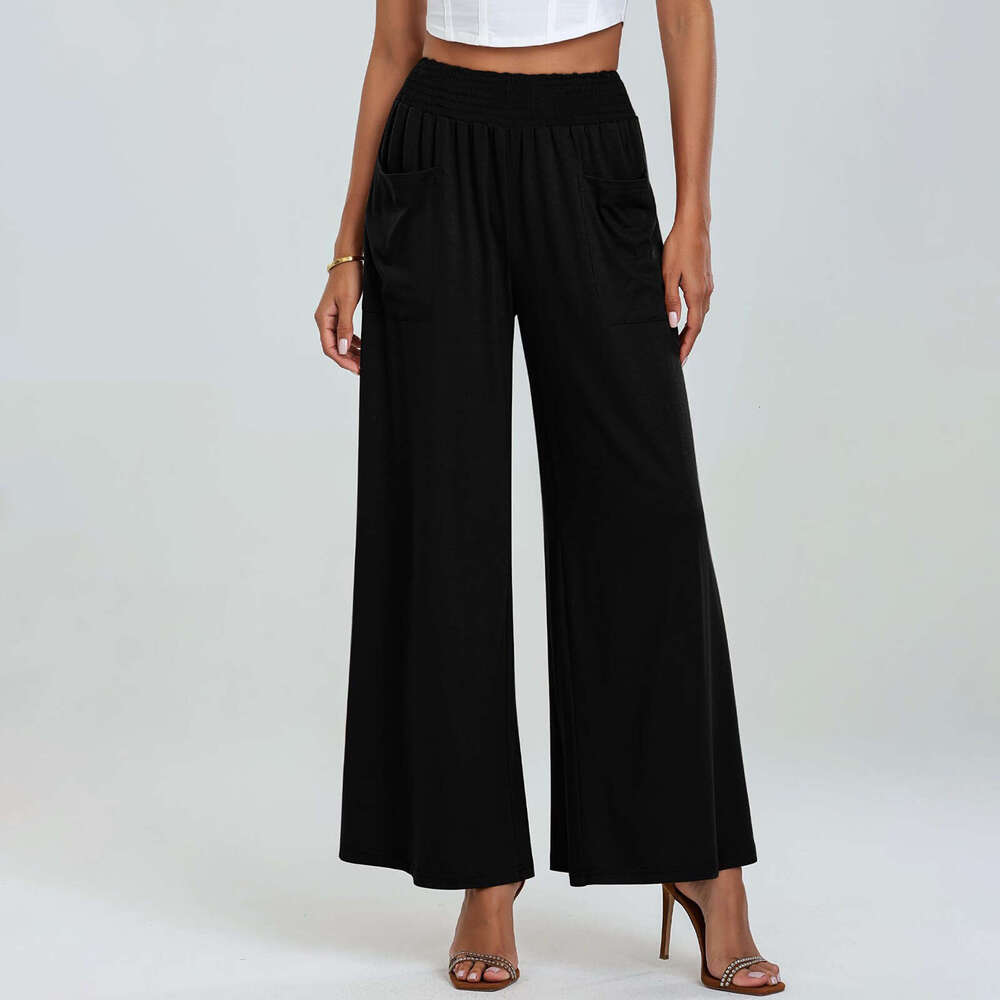 2024 New High Waist Wide Leg Sports Pants, Casual Loose Pockets, Hip Lifting, Slimming Long Pants for Women