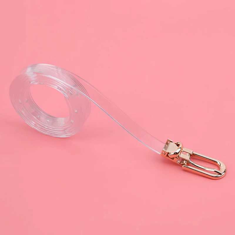 Transparent Womens Belt Laser Holographic Transparent Rainbow Transparent Pin Buckle Adjustable Waist Belt Womens Belt W240905