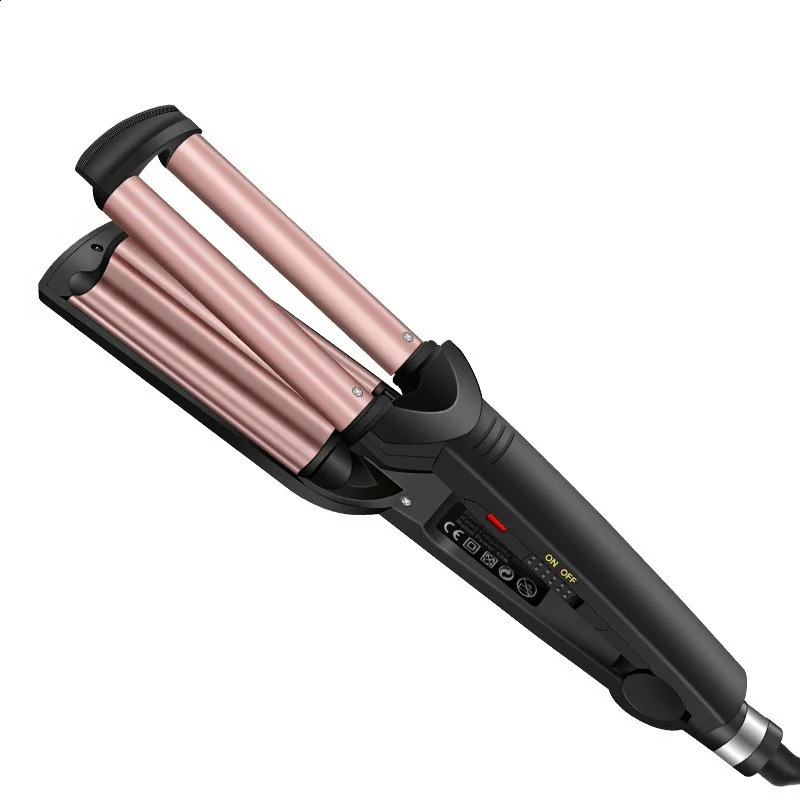 Professional wave hairstylist with 3 buckets of large wave curls iron and curling iron 240905