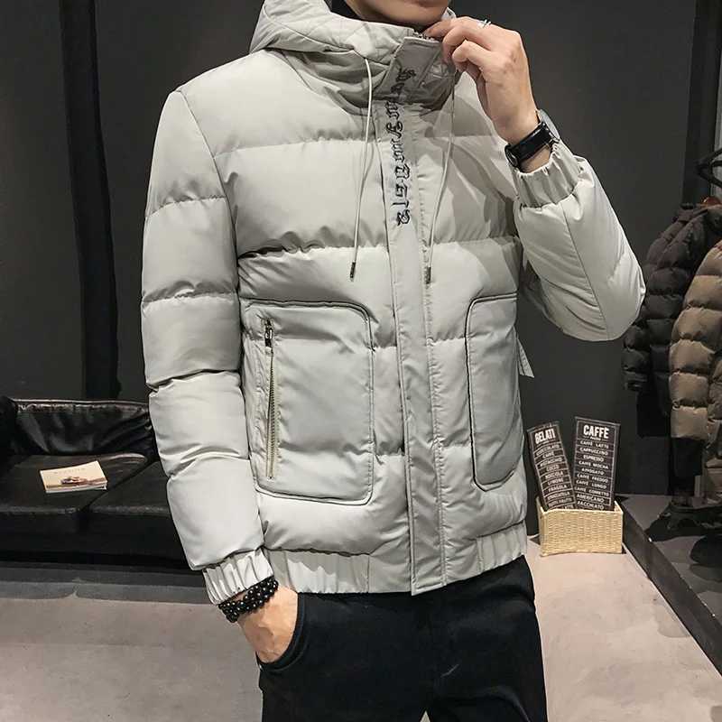 New Cotton Padded Clothes MenS Bread Clothes Korean Version Fashion Hooded Cotton Padded Jacket Handsome Winter Coat Young M240906