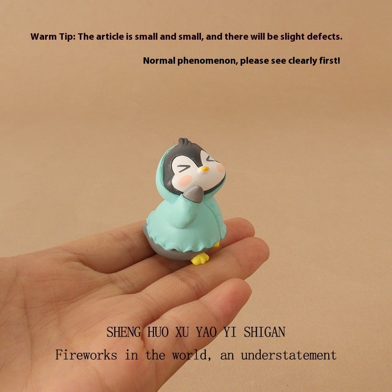 Pint-Sized Penguin Figure Collection Unique Artistic Toy Crafts Ideal for Desktop Decoration