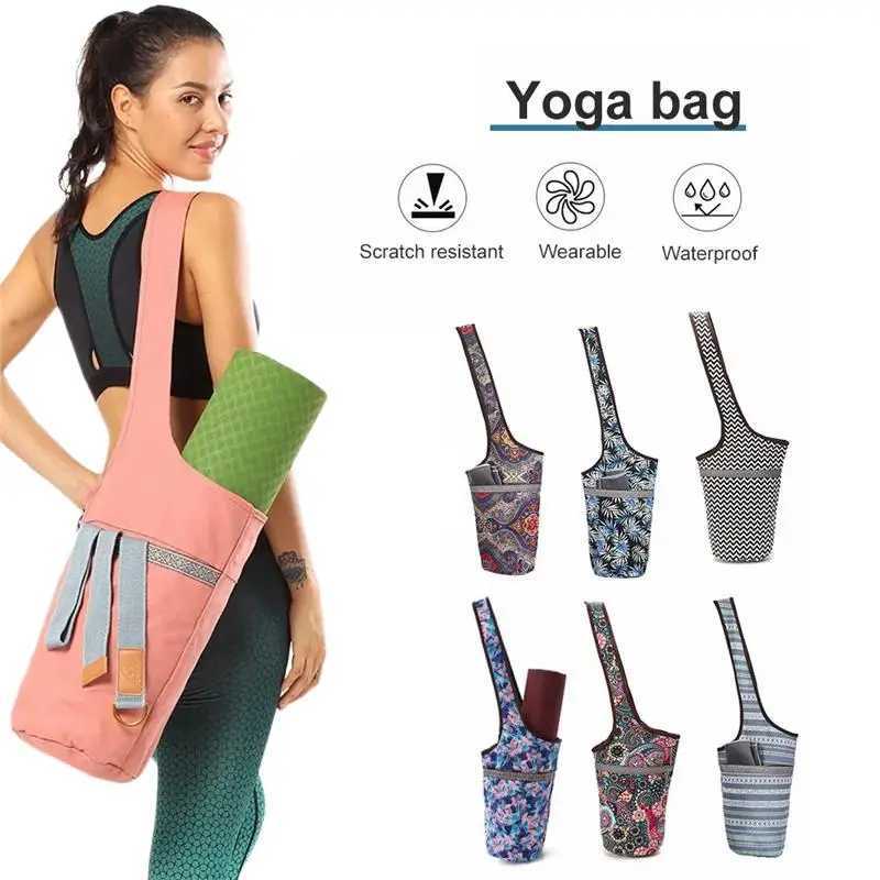 Portable yoga mat bag fashionable sports yoga mat handbag storage bag backpack suspender fitness equipment W240906