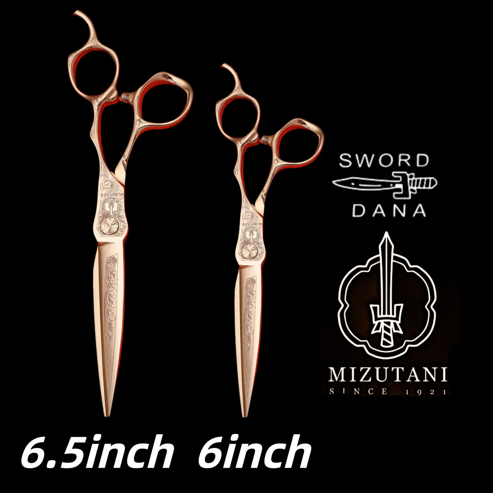 MIZUTANI Scissors Professional Hair Scissors 6.5-inch High Grade Scissors Pattern Professional Hair Salon Top Barber Scissors Set 240830 S2563