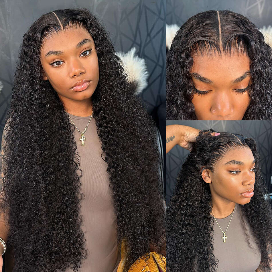 250 Density Brazilian Loose Deep Wave 5X5 Glueless Closure Ready To Wear Human Hair Wig Preplucked Curly Pre Cut HD Lace Wigs