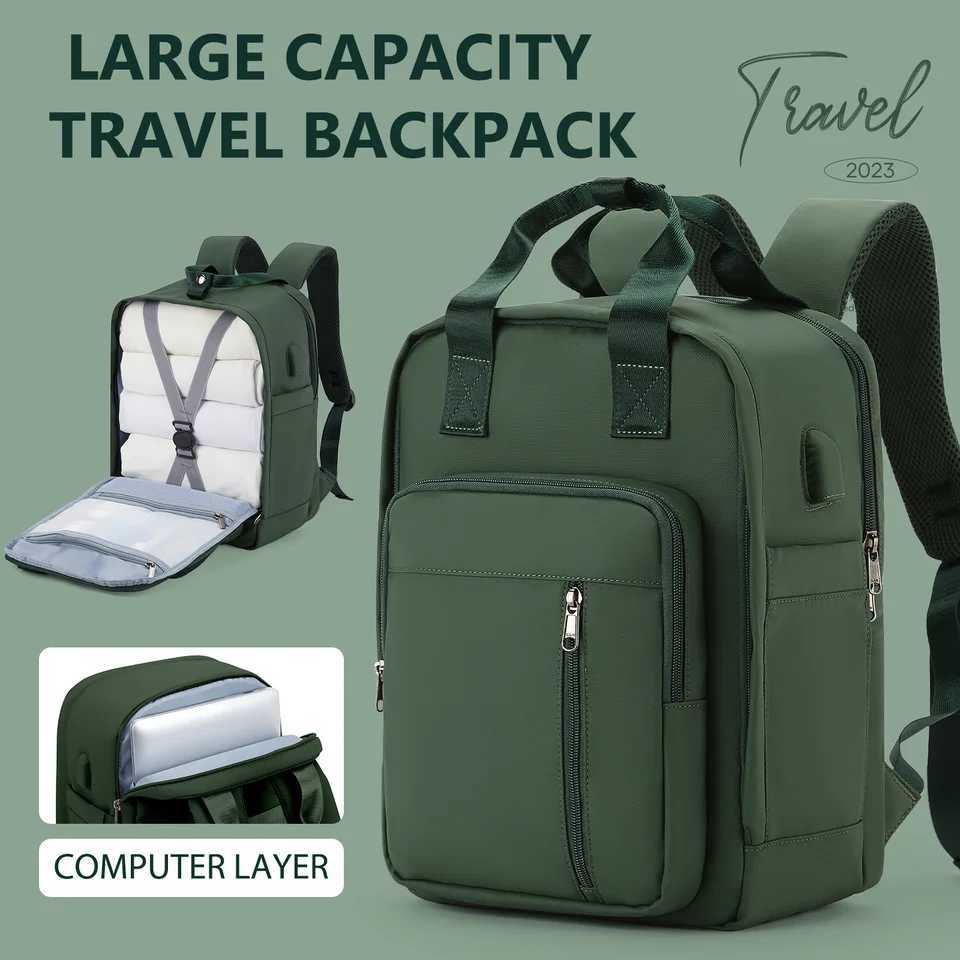 Travel Backpack Shoulder Bag Waterproof Lightweight Large Capacity Duffel Women s Usb Charging Laptop 240906