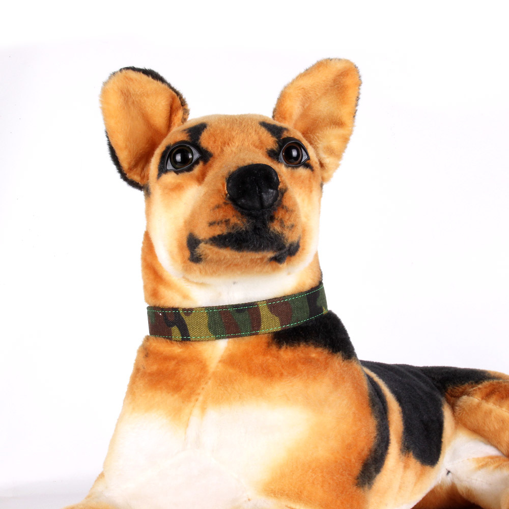 Medium and large training dog Camouflage wood camouflage collar Fashion canvas pet large dog collar collar collar