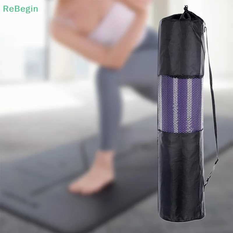Convenient black yoga backpack yoga mat waterproof backpack carrier mesh adjustable shoulder strap exercise tools gym bag multiple sizes W240906