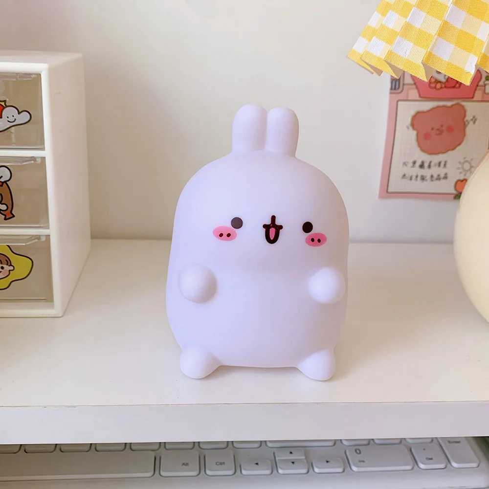 Kawaii Night Light Rabbit Light Creative Night Light Table Rabbit Decoration Bedroom Light Desk Lamp Home Decoration W240816