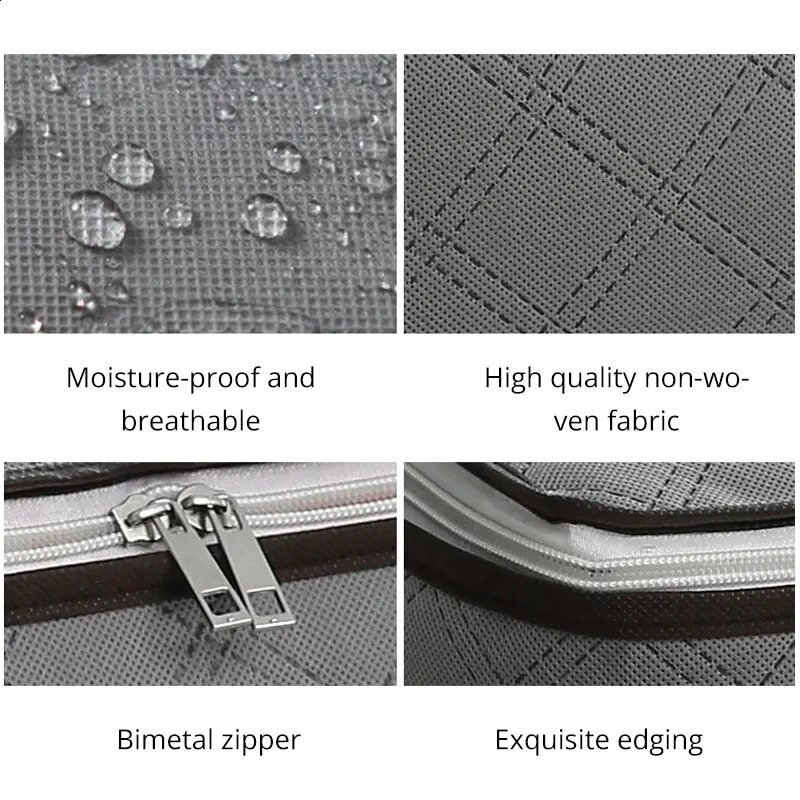 3pcs 6pcs Large Capacity Clothes Storage Bag Organizer With Reinforced Handle For Blanket Comforters Bed Sheets Pillows Toy 240906