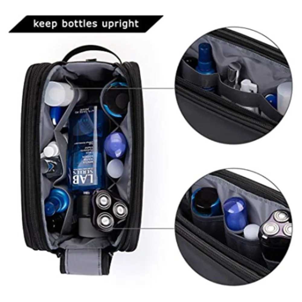Fashionable waterproof travel toilet bag with dry wet separation large capacity lightweight womens cosmetics makeup bag handbag W250109