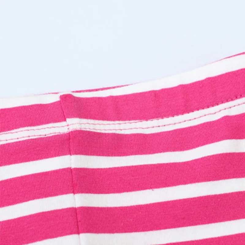 Spring Autumn Kids Solid Leggings Girls Thin Tights Sweatpants Children Casual Heart Striped Pants Toddler Skinny Trousers Y240906