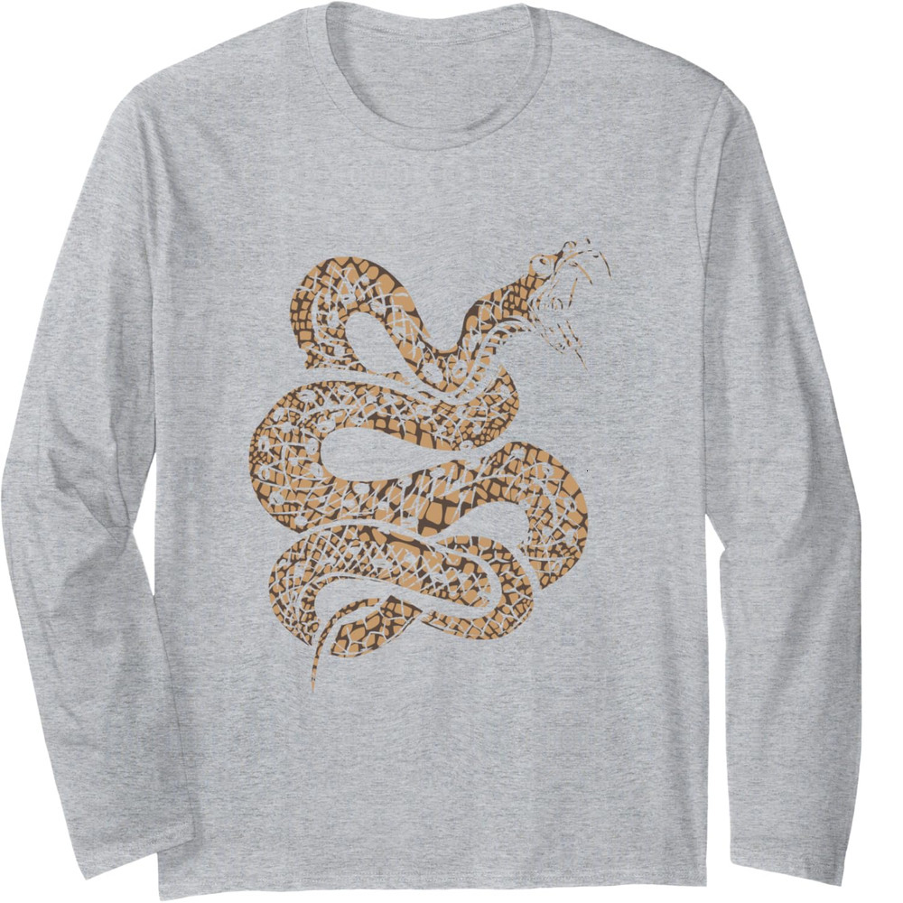 Long Sleeve Shirts For Men Sweatshirt King Cobra Hissing Distressed Snake Lover Gift Tee Streetwear Casual Tops Clothes Comfort Free shipping