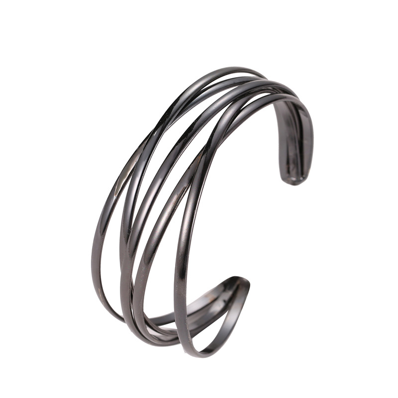 Minimalist European Style Alloy Cross Bracelet - Elegant Handwear