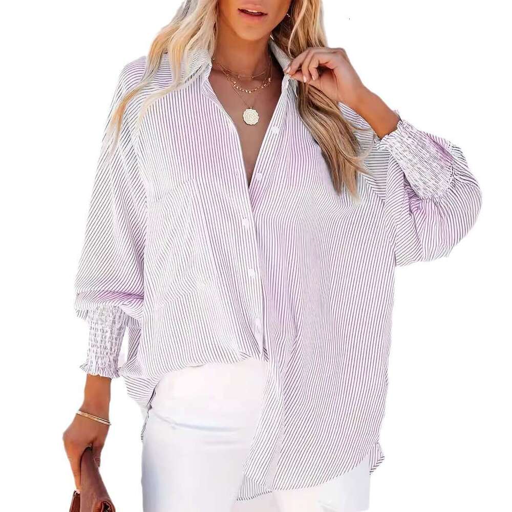 Hoodie beach vacation sun protection medium striped women's shirt long sleeved