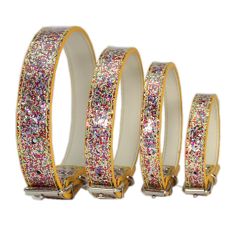 halloween New retractable pet collar shiny pink diamond glow trend collar for small and medium sized dogs