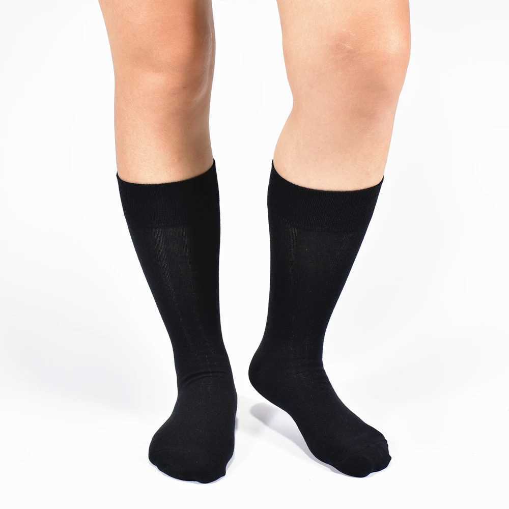 6 pairs of mens socks black cotton dress socks high-quality long autumn and winter sweat resistant odor proof calf socks W240905
