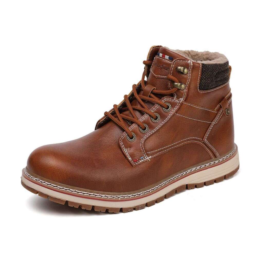 Penicfine Mens Winter Hiking Warm Plus Ing Snow Boots Outdoor Waterproof Non-Slip Trekking Walking Booties 241112