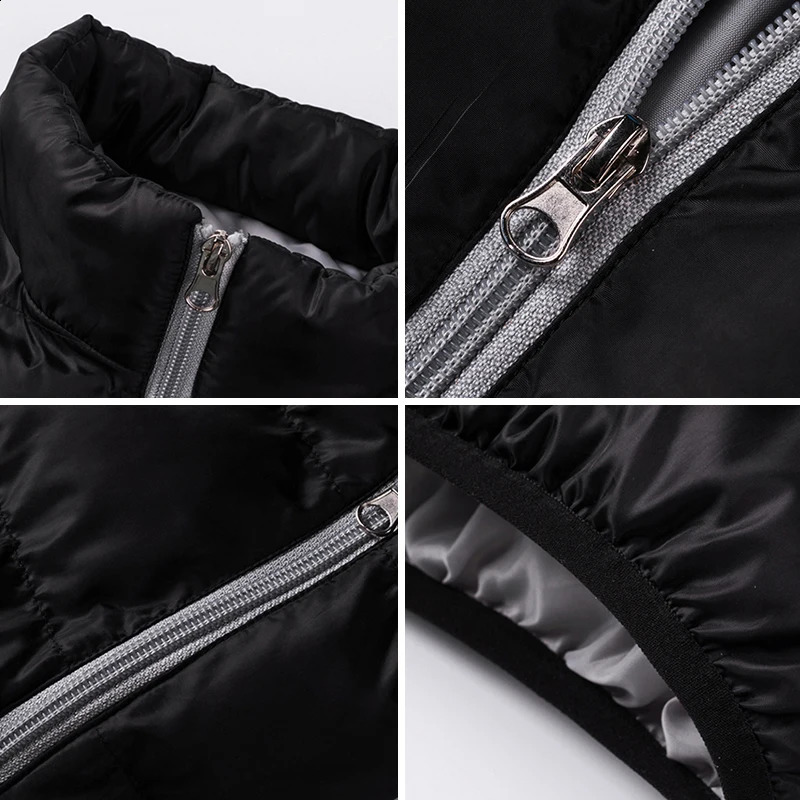 Autumn Winter Cold Jacket For Mens Thermal Coat Light Down Jackets Outwear Man Fashion Casual Windbreaker Male Clothes 240906
