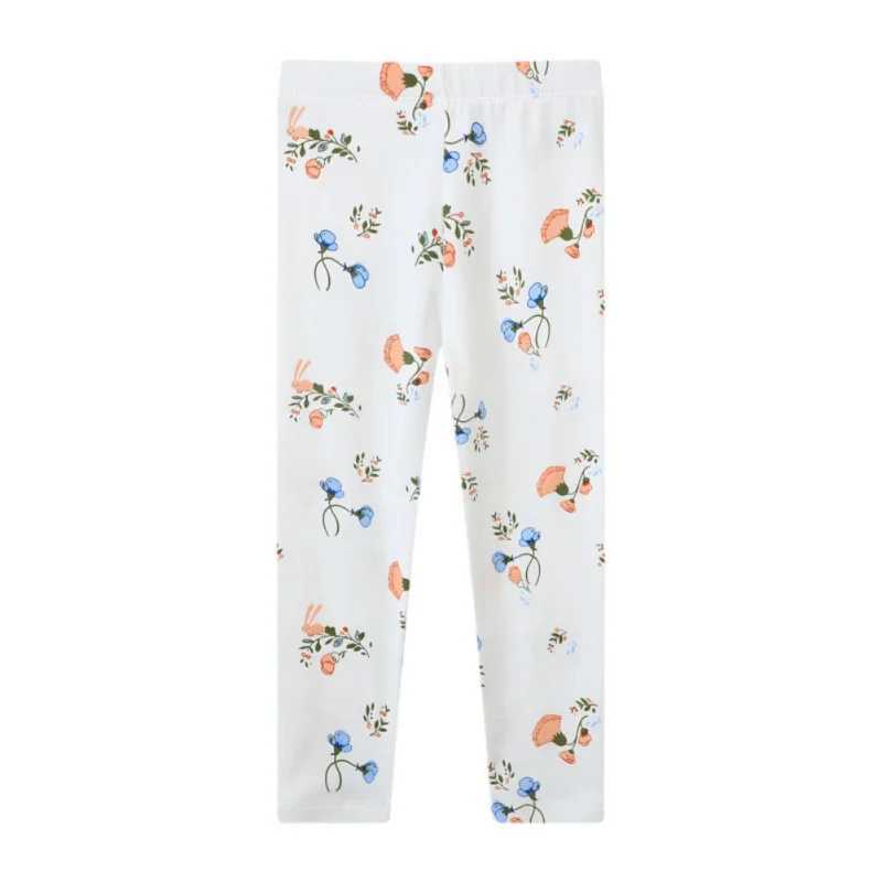 Girls Pants Leggings Cotton Toddlers Trousers Spring Autumn Kids Striped Pencil Leggings Applique Cartoon Children Pants Y240906