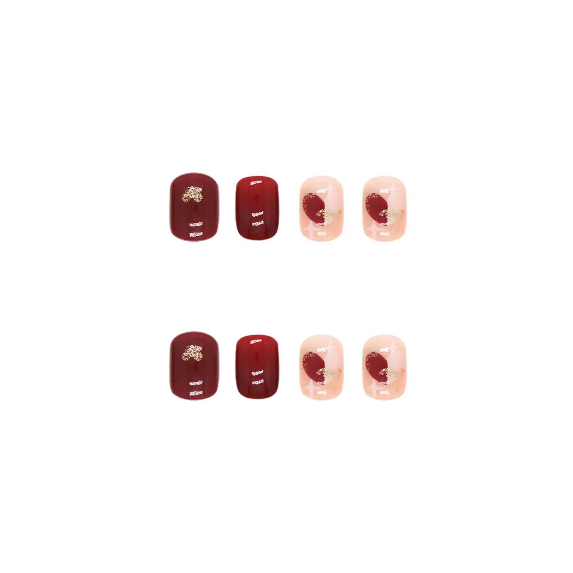 Heallor Cute and Childlike Wearable Pink Press Fake Nail Tip with Glue Fake Nail Design Butterfly Cute Girl Fake Nail W240905