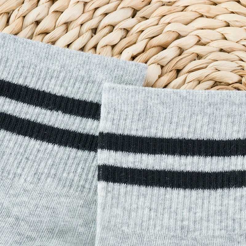 Pair Man Striped Casual Socks Standard Thickness Cotton Breathable Funny Unisex Street Fashion Happy Sock Cheap For Money W250217