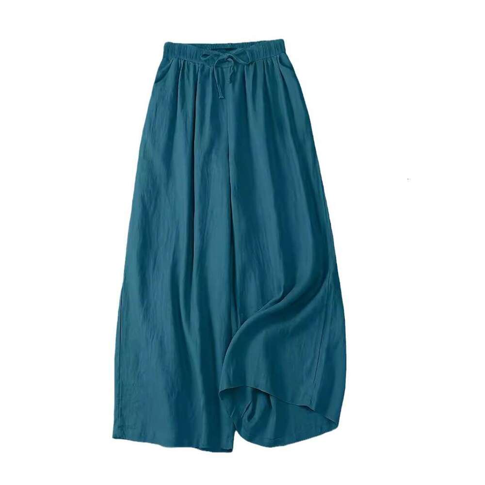 2024 new fashionable high waist slimming wide leg loose casual pants for women