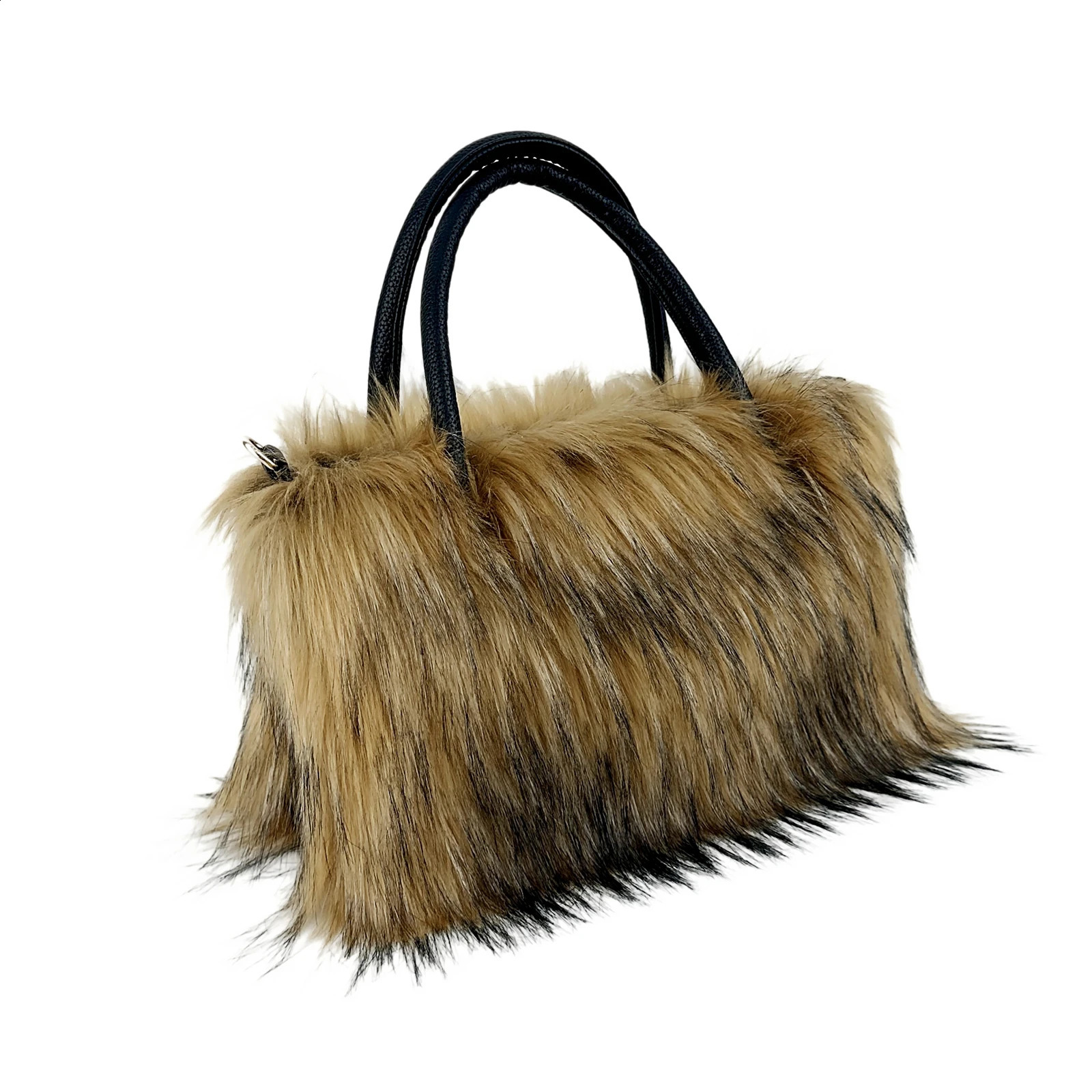 Womens fur large capacity commuting bag threedimensional fashionable cross body shoulder 240906