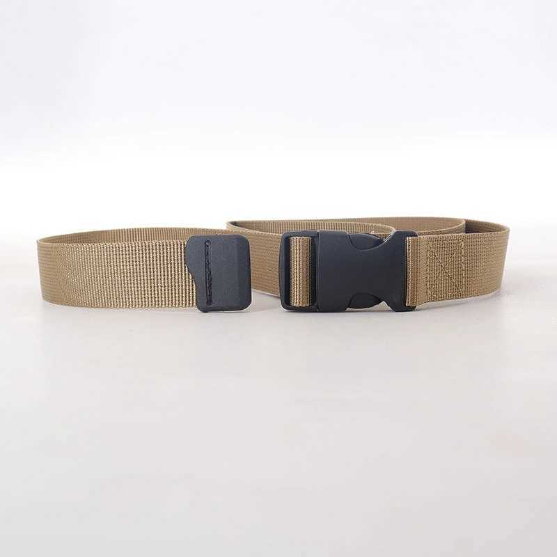 125cm nylon woven military mens waist belt adjustable mens outdoor travel tactical belt with plastic buckle W240905