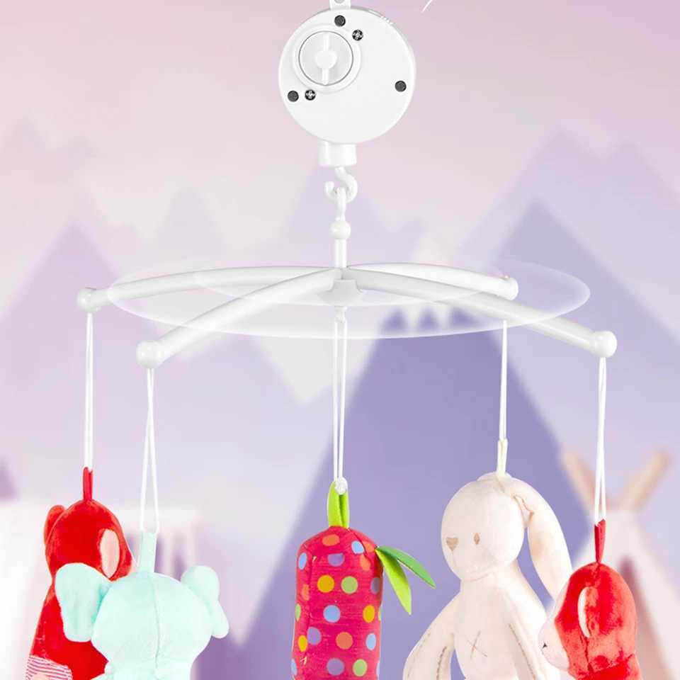 DIY baby clock music box baby crib mobile baby crib hammock toy with rotating hook pause function and cute melody W240815