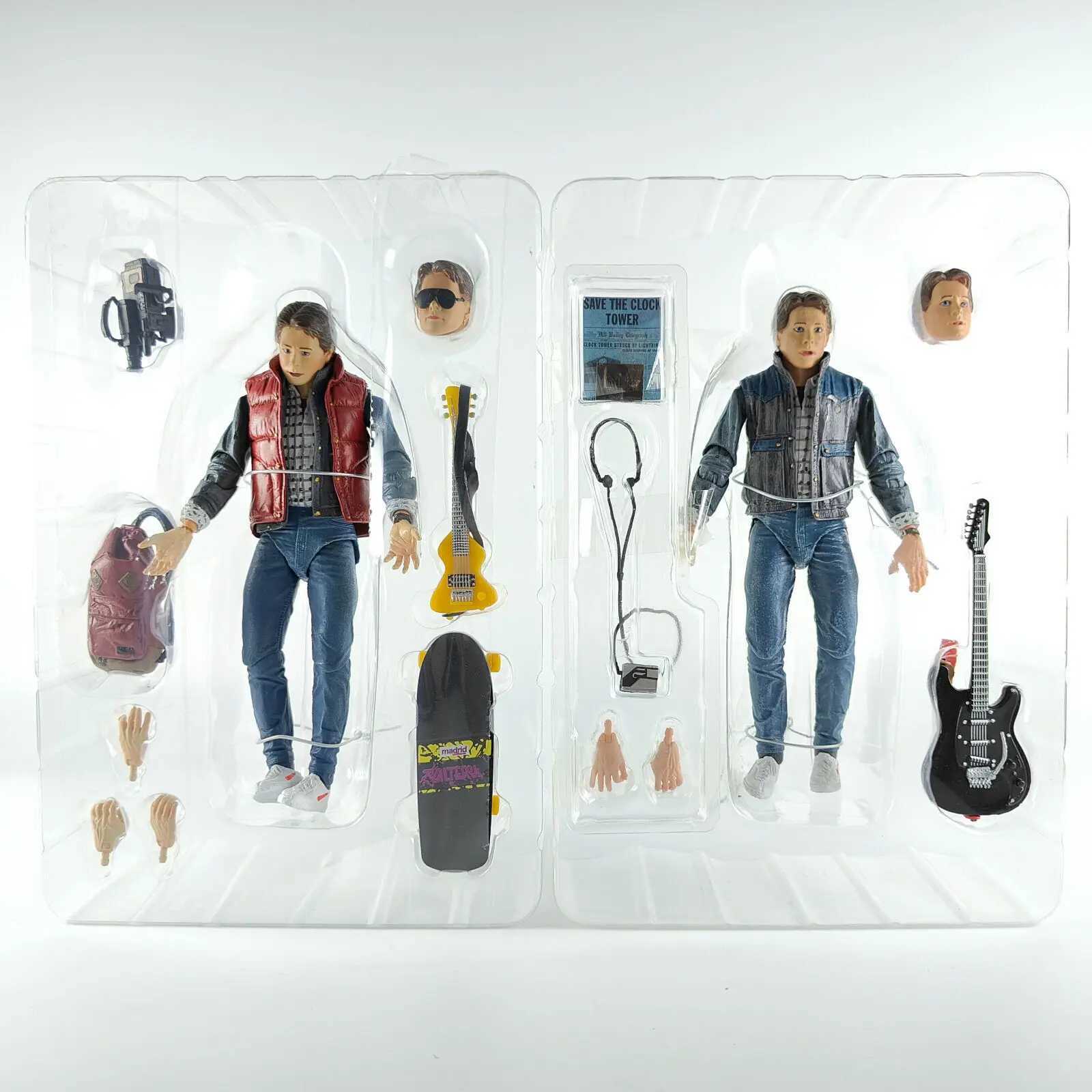 Neca Guitar Marty Figure Back to the Future Part II 1985 Guitar Marty McFly Audition Action Figure Model Toy for Birthday Gifts W240905