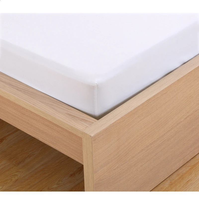 Solid bedding mattress protective cover 90140160180200220X200 with elastic band bed sheet large size single 240903
