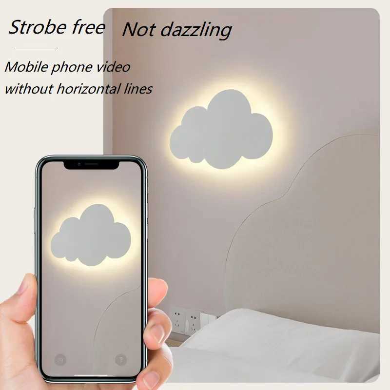 Cloud Wall Lamp Ins Style Minimalist Bed Light Cute Cartoon Boy and Girl Room Wall Light Study Light W240816