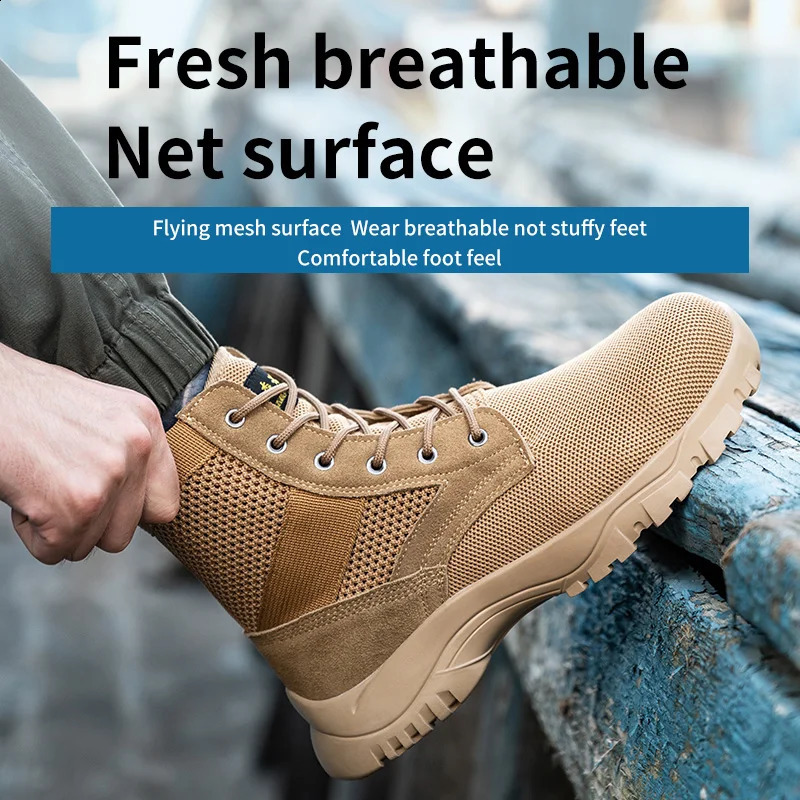 Shoes Boots Man SteelToe Cap for Work Lightweight Safety New Tennis Industrial Security-Protection 240904