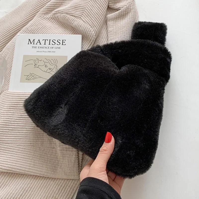 Winter Warm Fur Shoulder Bag Artificial Handbag Butchet Womens Bolsa 240906