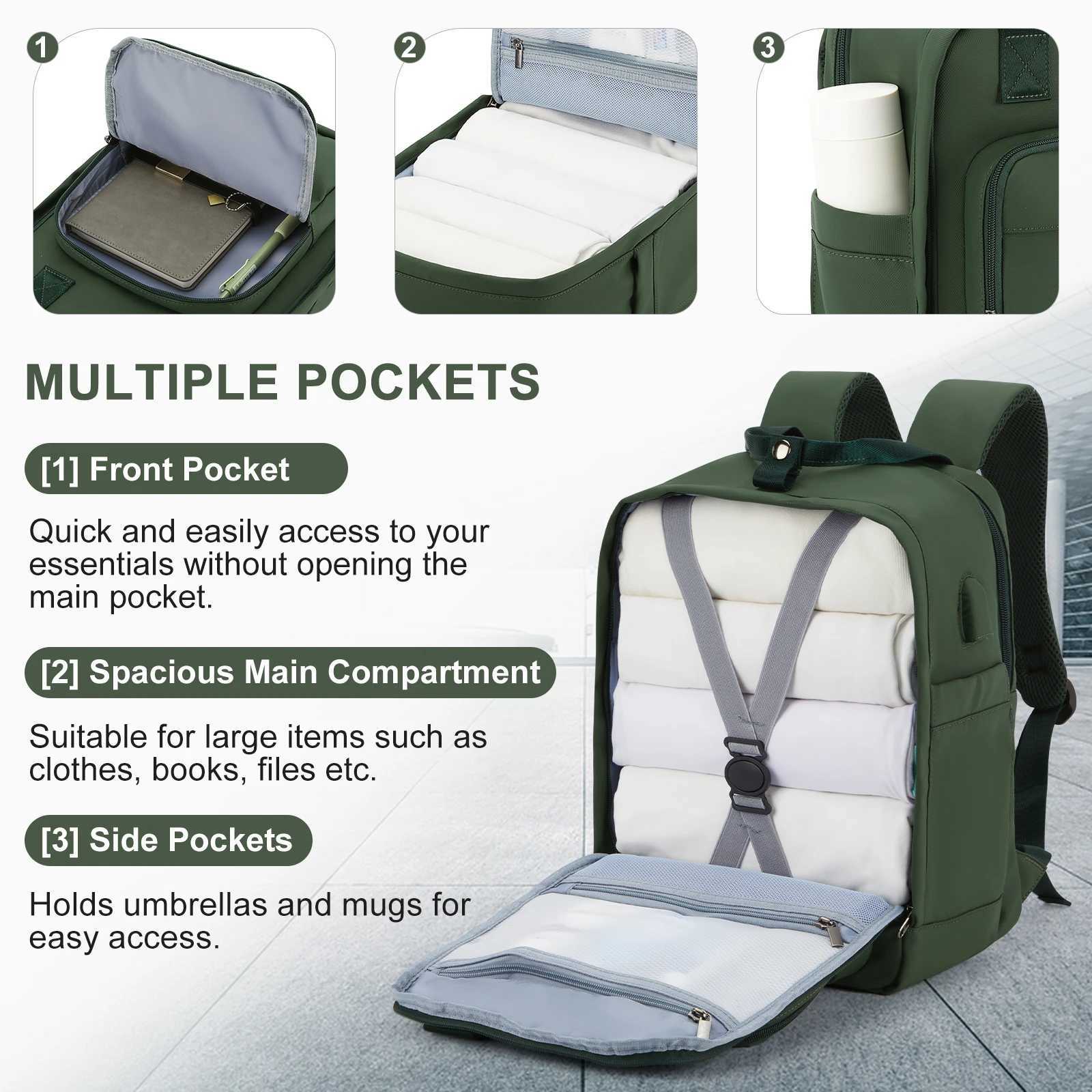 Travel Backpack Shoulder Bag Waterproof Lightweight Large Capacity Duffel Women s Usb Charging Laptop 240906