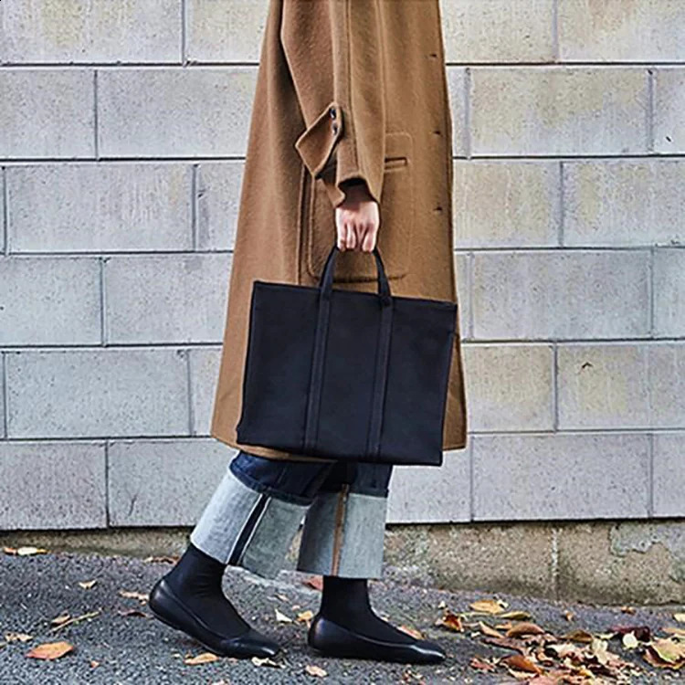 Canvas Bag Female Portable Professional Office College Student Notebook School Backpack briefcase Shopping Handbag 240906