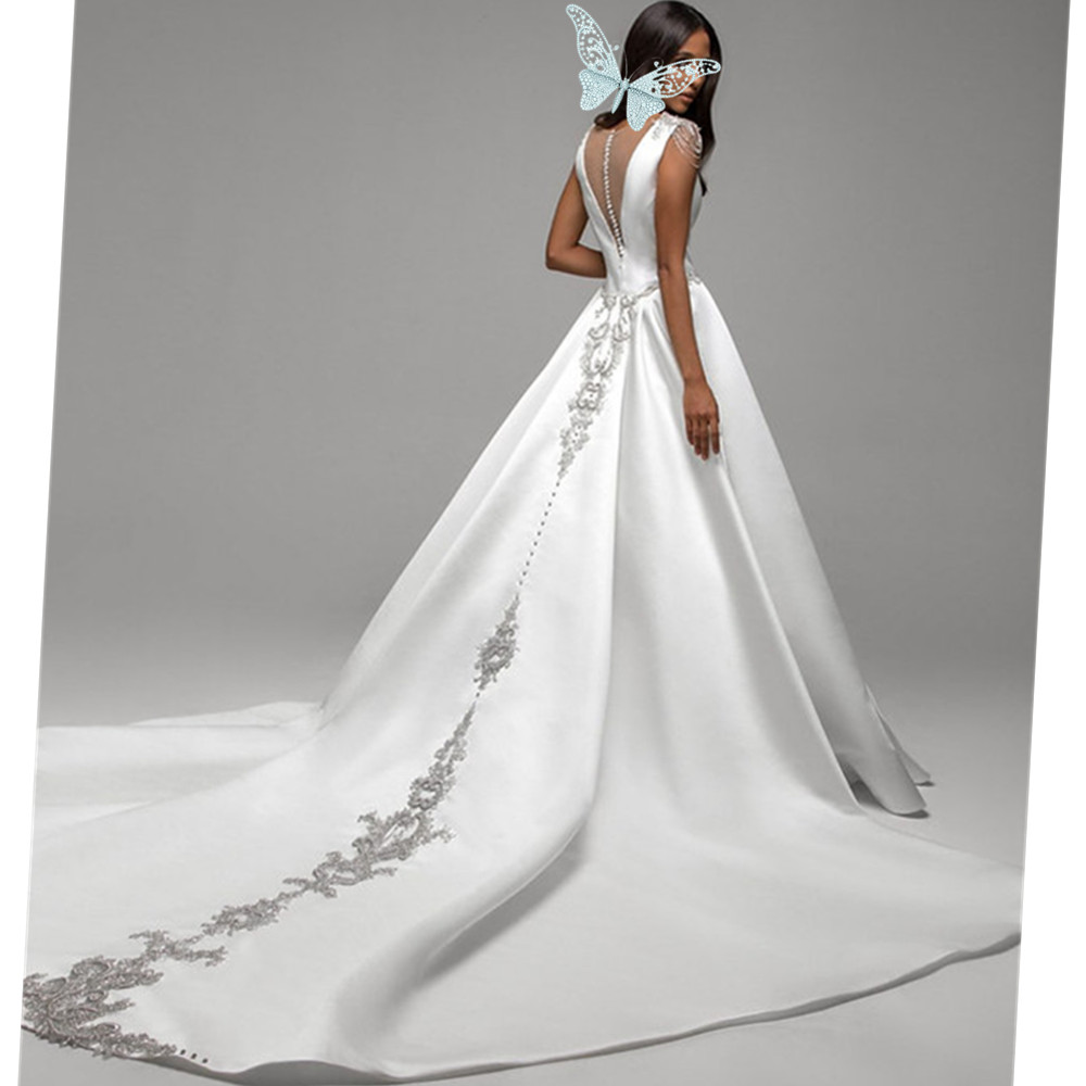 Floral Spaghetti A line Wedding Dresses Backless Lace Appliques Sleeveless Bridal Gowns Vestido De Novia Plus Size 2024 01