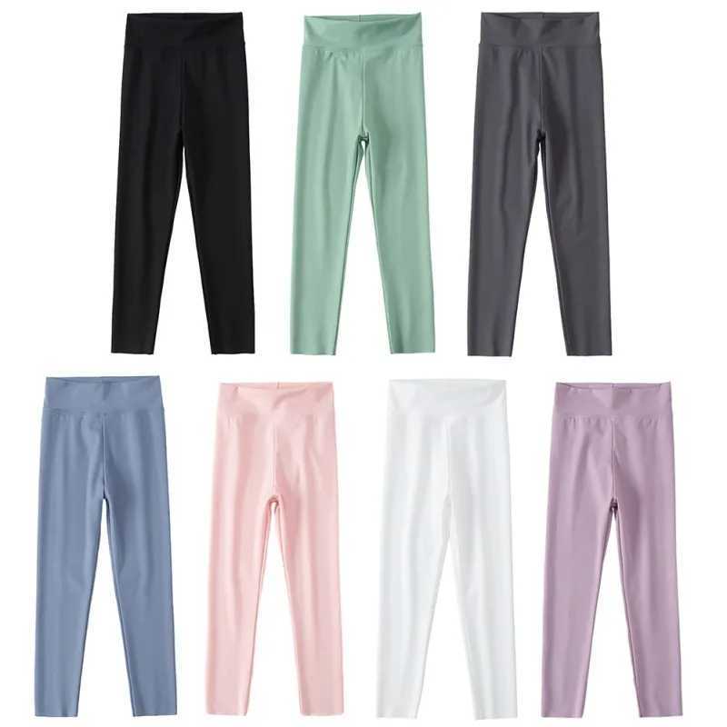 Kids Dance Leggings Sport Running Workout Activity Yoga Pants Kids Girls Leggings Spring Autumn Thin Stretchy Trousers Age 4-12Y Y240906