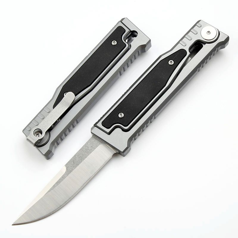 A2230 High End EDC Pocket knife D2 Stone Wash Drop Point Blade CNC Aviation Aluminum Handle New Design Knives Outdoor Camping Knives